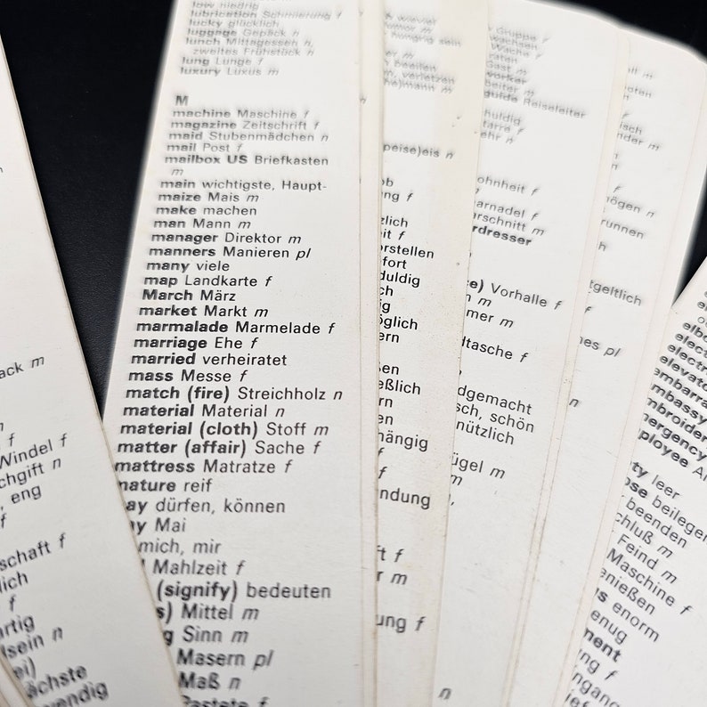 Vintage German to English Translation Booklet Foreign Etsy