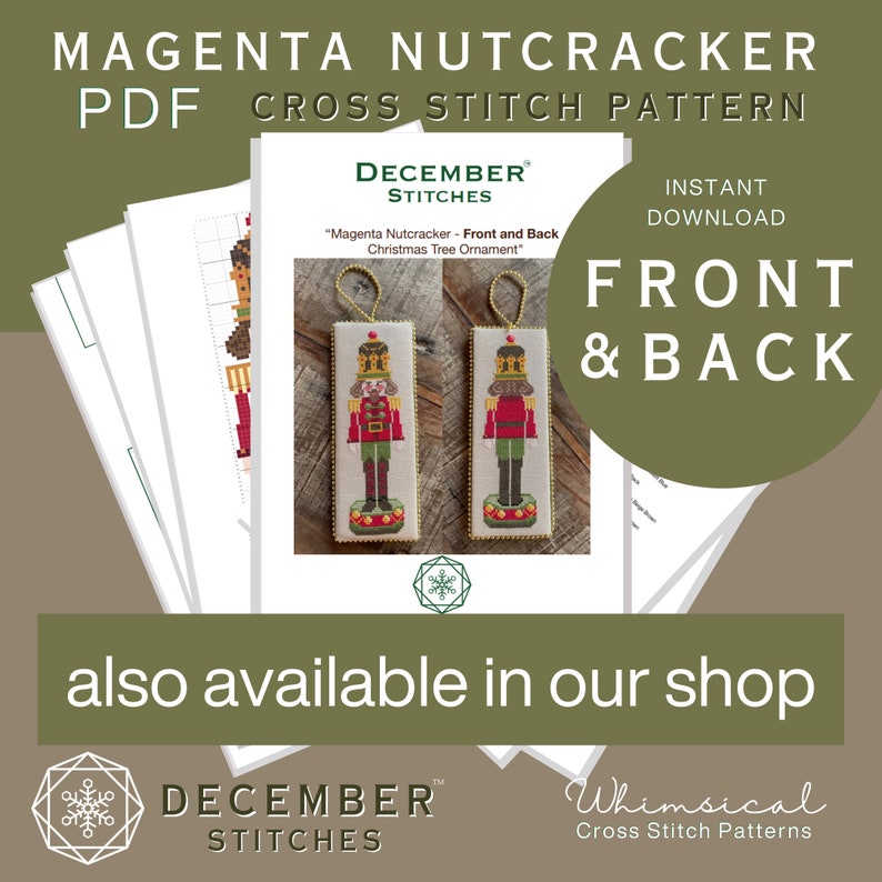 image of another downloadable PDF set that complements this listing. On this other set you get the front and back patterns of the Red Nutcracker.