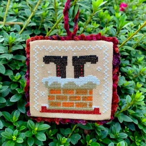 FREEBIE Santa in Chimney Cross Stitch Pattern: Christmas Ornament (downloadable PDF)