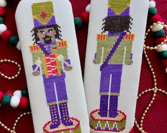 Nutcracker Ornament Cross Stitch Pattern: Samuel the Musician (PDF Download)