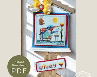 PDF Feathered Friends_May _ Cross Stitch downloadable chart by December Stitches