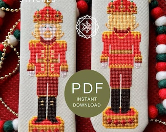 King Nutcracker Cross Stitch Pattern: Christmas Ornament (PDF Download)