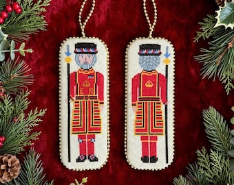 Beefeater Cross Stitch Pattern: Nutcracker Christmas Ornament (PDF Download)
