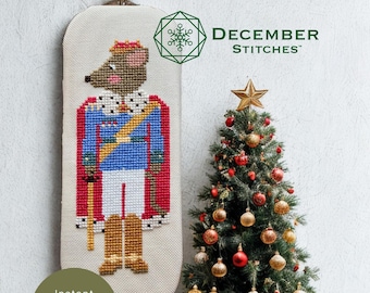 Mouse King Nutcracker Cross Stitch Pattern, Rat King double sided Christmas Ornament (PDF Download)