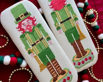 Irish Nutcracker Cross Stitch Pattern: Front & Back Christmas Ornament (PDF Download)