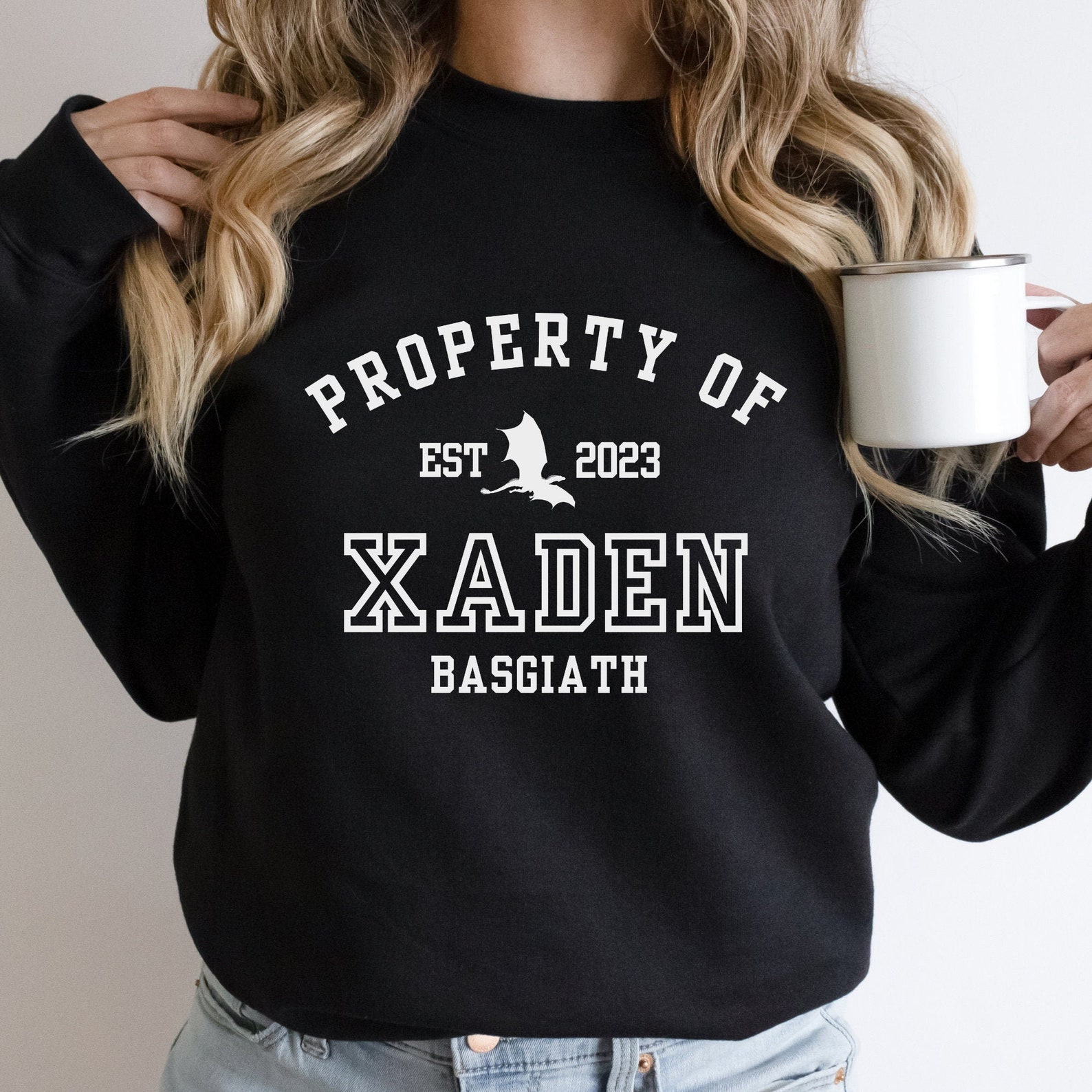 Fourth Wing Xaden Riorson Property of Collegiate Sweatshirt - Etsy