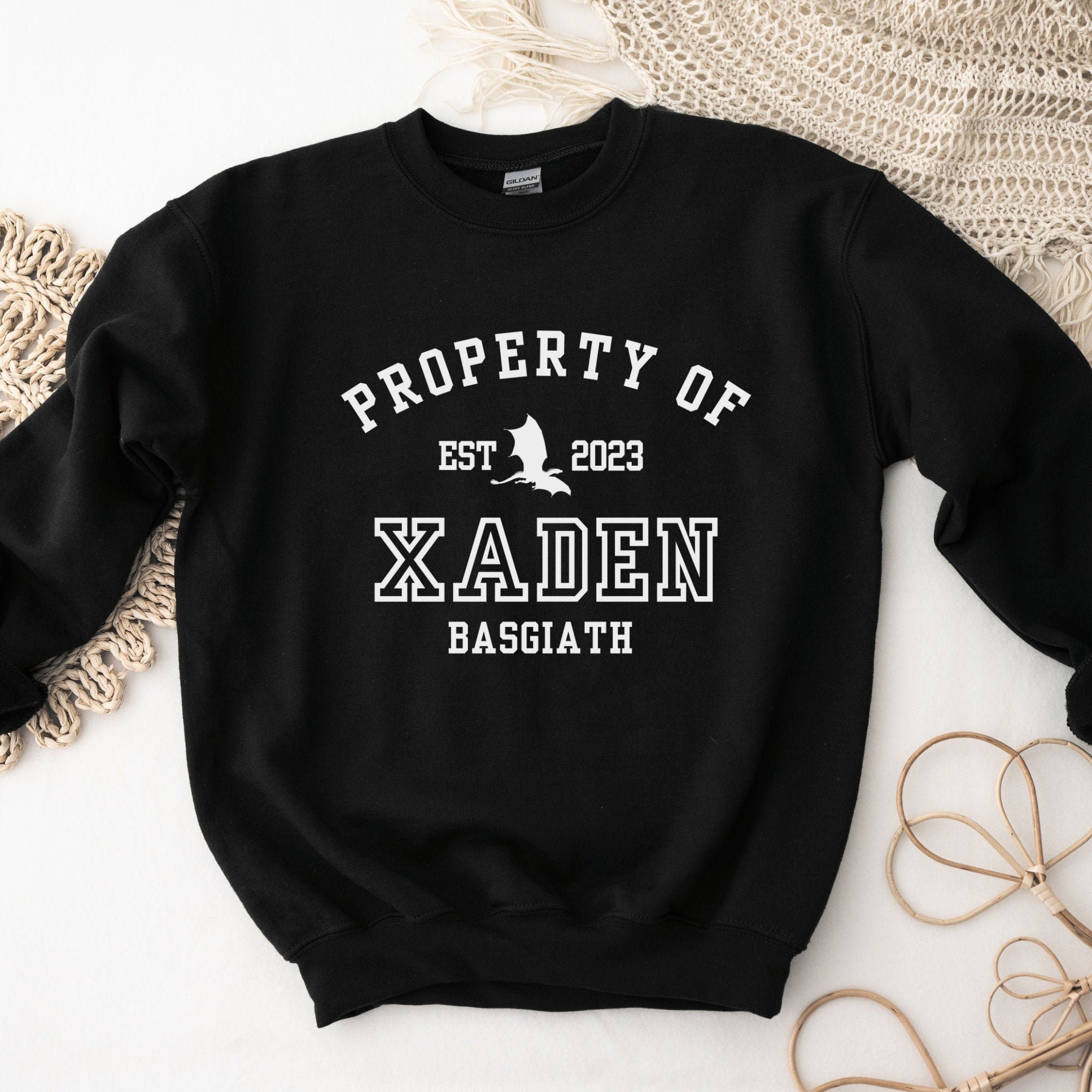 Fourth Wing Xaden Riorson Property of Collegiate Sweatshirt - Etsy