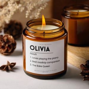 Name definition candle, custom funny birthday gift, best friend personalized gift,Friendship gift,Funny Candle,Gift For Her,Best Friend gift