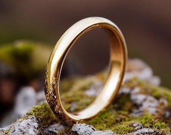 Classic 2-7mm Gold Dome Shaped Wedding Band 9K 14K 18K Yellow Rose White Gold | High Polish Matte Finish, Mens Ring, Elegant Symbol of Love