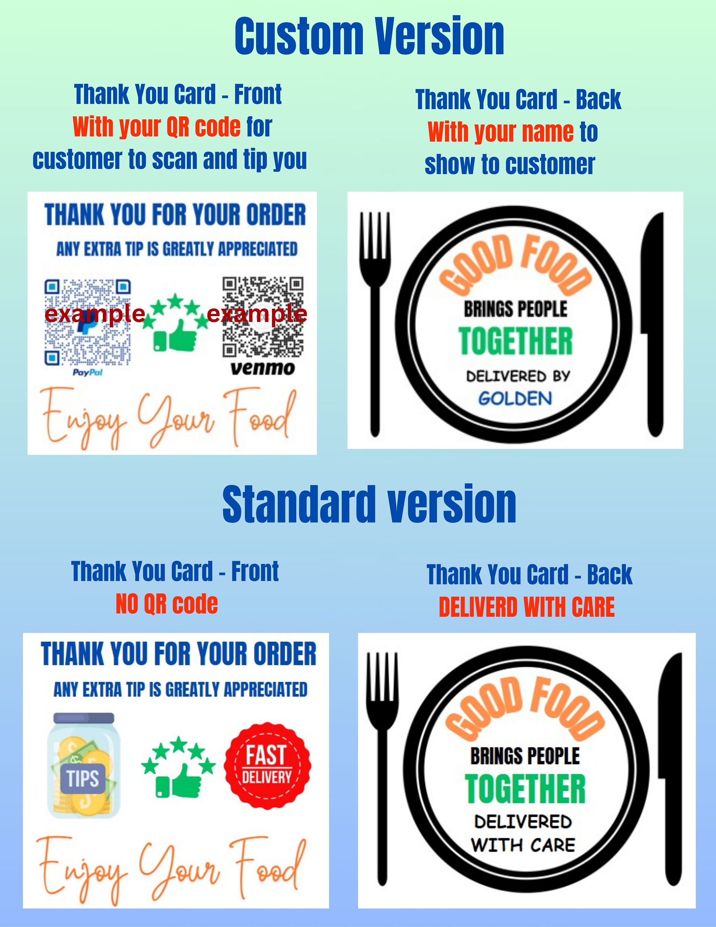 Delivery Driver Stickers Custom Thank You Stickers For Delivery Drivers ...