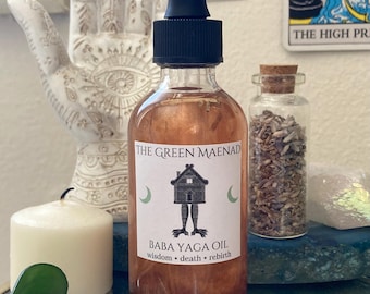 Baba Yaga Oil ~ Ritual Oil, Intention Oil, Deity Oil, Spell Oil, Anointing Oil, Renewal, Rebirth, Esoteric Perfume, Crone Magic, Slavic Myth