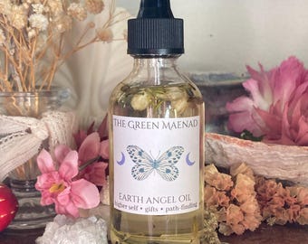 Earth Angel Oil ~ Intention Oil & Ritual Oil for Grounding, Awakening, Spiritual Oil, Gifts, Talents, Magic, Psychic Oil