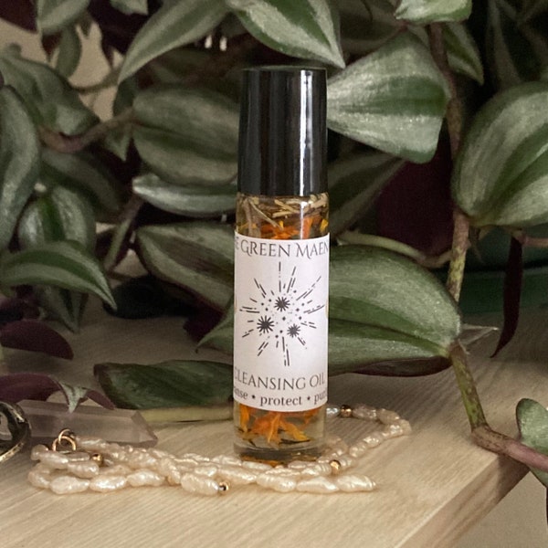 Cleansing Oil ~ Ritual Oil for Energy Cleansing, Protection Oil, Psychic Defense, Purification Oil, Intention Oil ~ Witchcraft Supplies