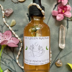 Nine of Pentacles Oil ~ Intention Oil, Ritual Oil, Tarot Oil, Tarot Cards, Tarot Perfume, Luxury Oil, Prosperity Oil, Abundance Oil, Luck bild 1