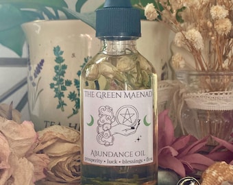 Abundance Oil ~ Intention Oil, Ritual Oil, Blessing Oil, Anointing Oil, Road Opener Oil, Manifestation Oil, Prosperity Oil, Ritual Supplies