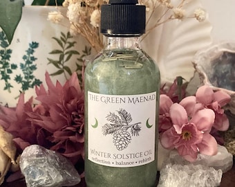 Winter Solstice Oil ~ Intention Oil, Ritual Oil, Yule Ritual Oil, Yule Spell, Winter Solstice Spell, Yule Gift, Witchy Gift, Yule Perfume