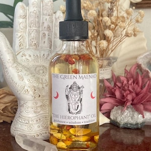 The Hierophant Oil ~ Ritual Oil, Tarot Oil, Tarot Cards, Tarot Perfume, Witchy Perfume, Spell Oil, Anointing Oil, Incense Perfume