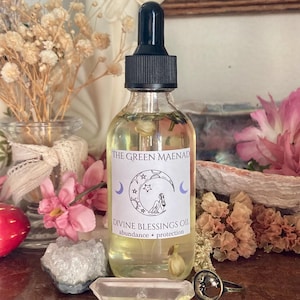 Divine Blessings Oil ~ Ritual Oil, Abundance Oil, Blessing Oil, Protection Oil ~ Angel Oil, Deity Work Oil ~ Witchcraft Supplies