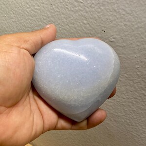 Blue Calcite Crystal Heart