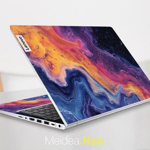 Laptop Skins Lenovo Ideapad Decals Personalized Gift Unique Art Designs romantic purple sea For Lenovo Slim Legion Yoga Thinkbook Thinkpad