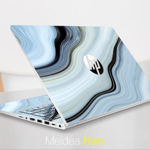 Laptop Skin Hp EliteBook 840 Personalized Customizable  Gray Marble Texture Vinyl Gift For Spectre Envy Pavilion Victus Omen Elite Probook