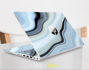 Laptop Skin Hp EliteBook 840 Personalized Customizable  Gray Marble Texture Vinyl Gift For Spectre Envy Pavilion Victus Omen Elite Probook