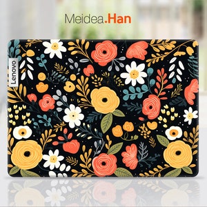 Laptop Skin Protect Lenovo Cute Decals Customizable Personalised Flowers Pattern Design For Legion Yoga Slim Thinkpad Thinkbook Ideapad