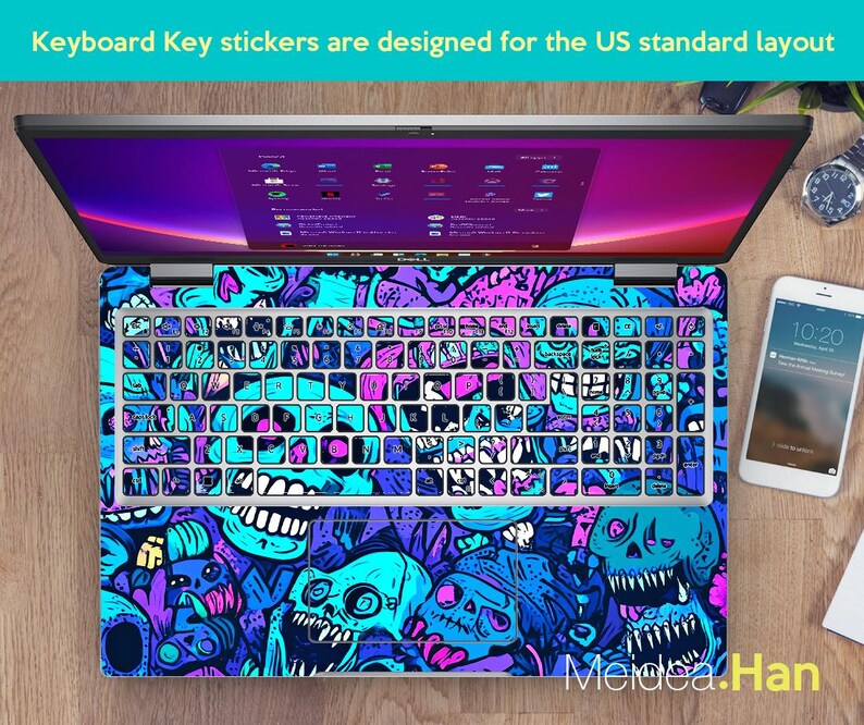 Custom Sticker Laptop Skin Dell Decal Computer Accessorie Gift for Girl ...