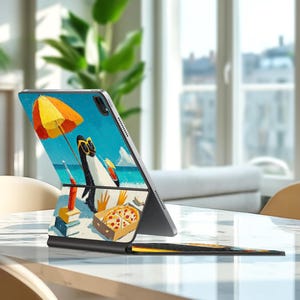 Ipad Smartkeyboard Folio Skin Oil Painting Holiday Penguin Gift for Girlfriend Magic Keyboard Smart Keyboard Folio Magic Keyboard Folio