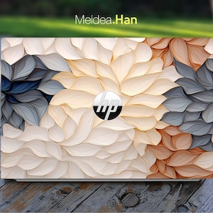 Laptop Skin Hp Spectre X360 Vinyl Decal Personalized Customizable White Aesthetic Floral  Design For Spectre Envy Victus Omen Elite Probook
