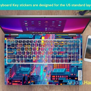 Laptopskinn Lenovo Decal Yoga 7 Stickerpersonlig present Stad Natt Scene Konstdesign för Lenovo Slim Legion Ideapad Yoga Thinkbook Thinkpad bild 3