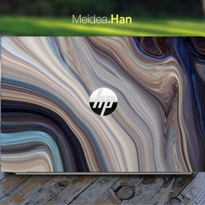 Hp Laptop Skin Pavilion X360 Skin Personalized Customizable Abstract Curve Vinyl Sticker for Spectre Envy Pavilion Victus Omen Elite Probook