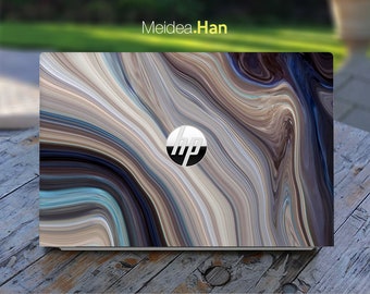 Hp Laptop Skin Pavilion X360 Skin Personalized Customizable Abstract Curve Vinyl Sticker for Spectre Envy Pavilion Victus Omen Elite Probook