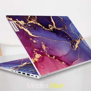 Lenovo Legion 5I Skins Laptop Decals Personalized Gift Purple Marble Vinyl Sticker for Lenovo Slim Legion Ideapad Yoga Thinkbook Thinkpad