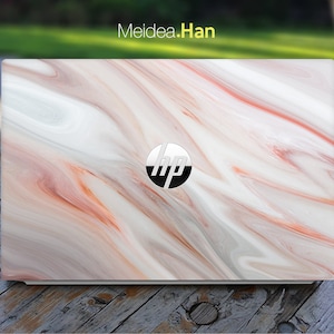 HP Laptop Skin Envy 17.3 Gepersonaliseerd aanpasbaar marmeren textuur Wit abstract vinyl voor Spectre Envy Pavilion Victus Omen Elite Probook