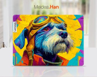 Pegatina para Thinkpad T490s, regalo personalizado, vinilo para portátil, diseño de cachorro colorido para Legion Yoga Slim Thinkpad Thinkbook Ideapad