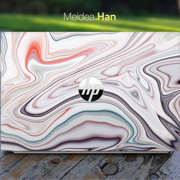 Hp Pavilion Laptop Cover 15 Inch Personalized Customizable Marble Texture White Vinyl  For Spectre Envy Pavilion Victus Omen Elite Probook