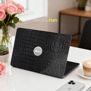 Custom Laptop Decal Crocodile Pattern Design Solid Color Skin Personalized Gift Unique Design for Dell Lenovo Hp Macbook Thinkpad Alienware