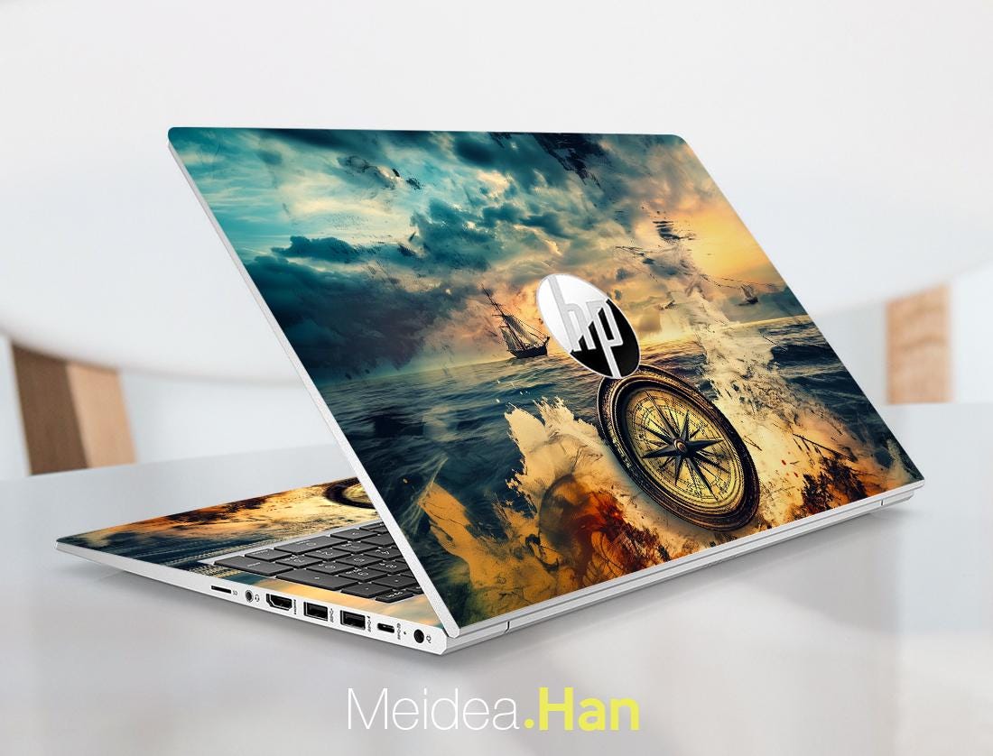 Personalized Gift Hp 17 Inch Laptop Skin Custom Decal Unique Art Design ...