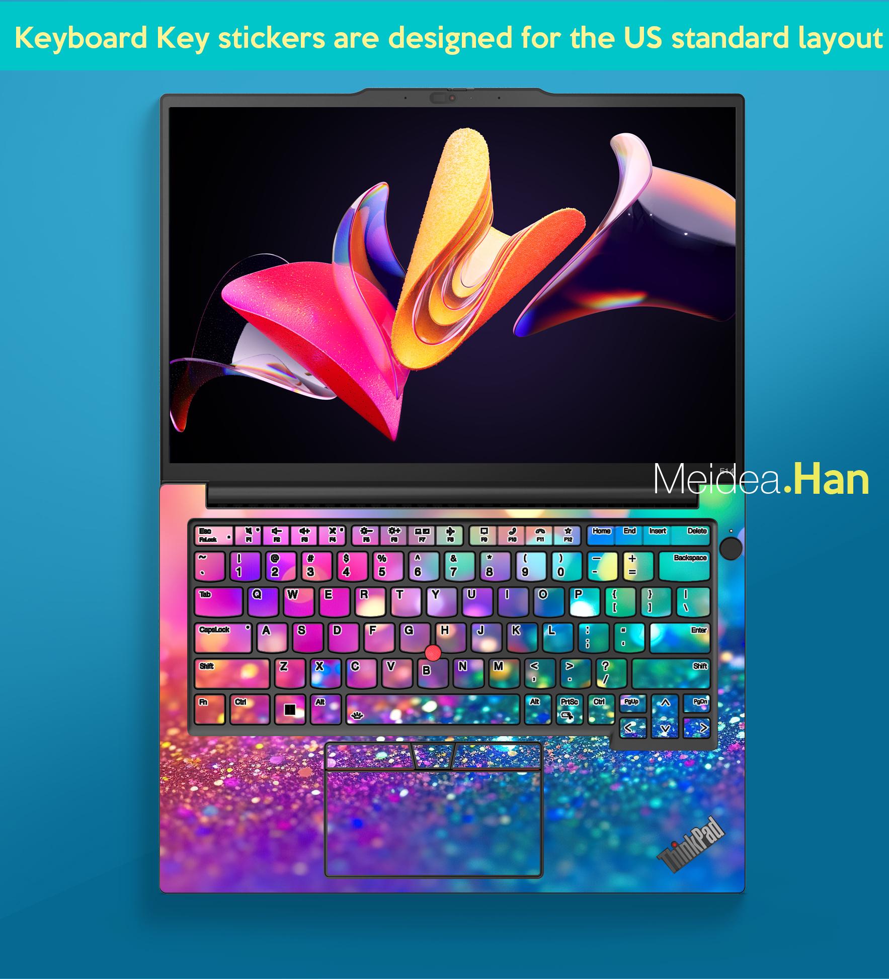 Sticker Vibrant Colors Design Vinyl Decal for Think Pad T14S Gen 1 ...