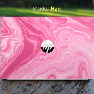 Laptop Skin Protect Hp Accessories Vinyl Decals Personalised Design Pink Marble Texture For Spectre Envy Pavilion Victus Omen Elite Probook