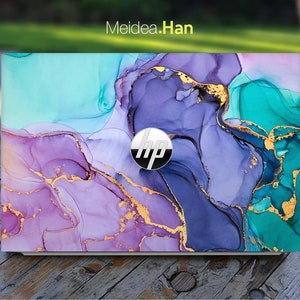 Hp Pavilion Notebook Skin, Probook 450 G7,Personalized Customizable Blue Marble Texture Vinyl for Envy Pavilion Victus Omen Elite Probook