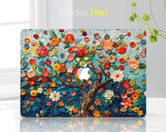 Macbook Accessorie 14Inch Skin Keyboard Sticker Unique Flowers Design Mac Pro Protective Skin Stylish Apple Decal Personalized Vinyl Sticker