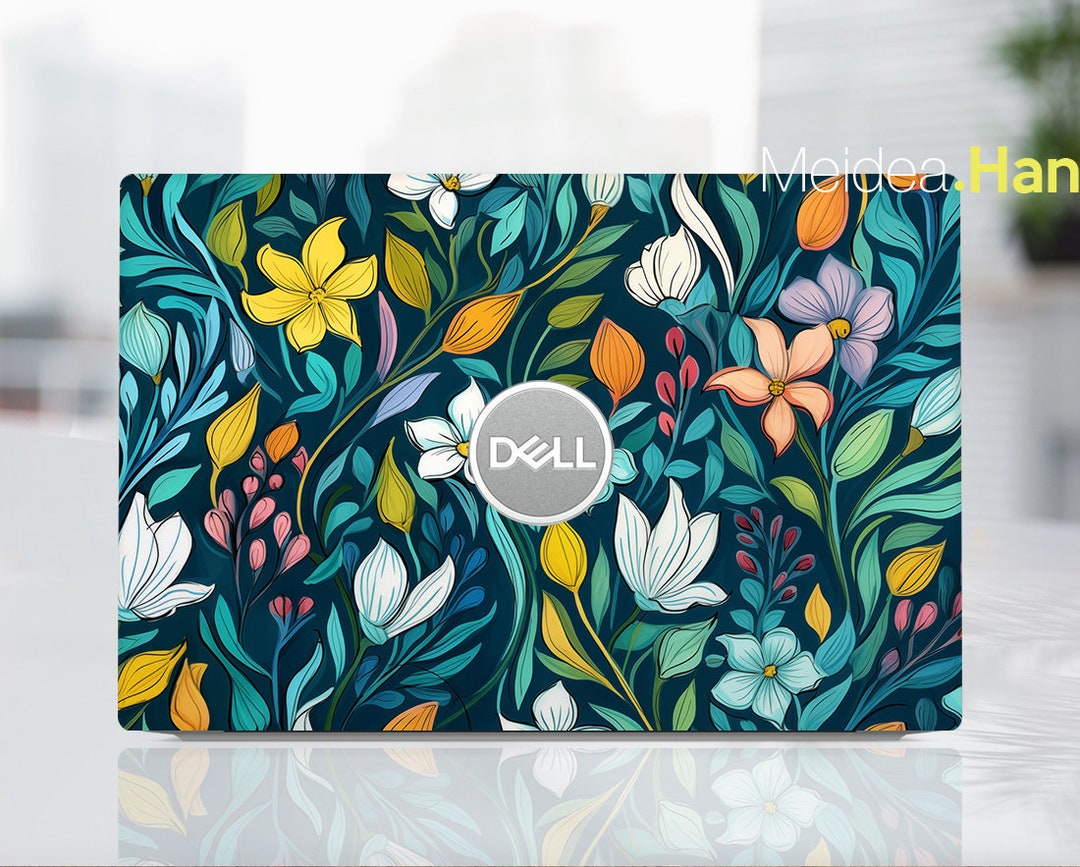 Laptop Skins Dell 15 Inch Personalized Custom Decal Beautiful Flowers ...