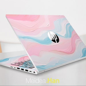 Custom Laptop Skins Hp Notebook Pre-Cut Personalization Decals 3m Vinyl Pink Marble For Spectre Envy Pavilion Victus Omen Elite Probook