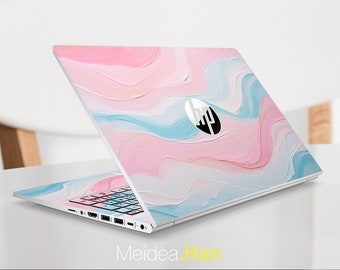 Custom Laptop Skins Hp Notebook Pre-Cut Personalization Decals 3m Vinyl Pink Marble For Spectre Envy Pavilion Victus Omen Elite Probook