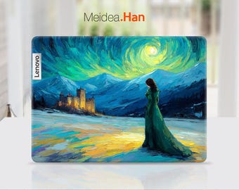 Thinkpad X1 Carbon Gen 12 Skin Laptop Decal Custom Sticker Birthday Gift Oil Painting Beauty Design for Legion Yoga Slim Thinkbook Ideapad