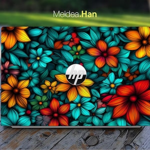 Laptop Skin Hp Envy X360 Skin Personalized Gift Cumputer Accessorie Unique Flower Design for Spectre Envy Pavilion Victus Omen Elite Probook