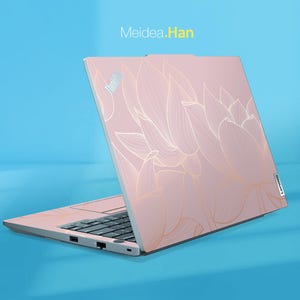 Laptop skin ThinkPad P1 Gen 7 vinyl decal custom lotus pattern design for Lenovo Legion Thinkpad Thinkbook Ideapad
