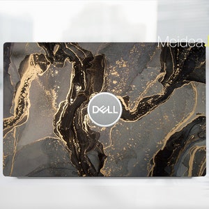 Dell Laptop Decal xps 13 inch skins Black marble Vinyl Sticker for XPS Latitude Inspiron Vostro Alienware Precision